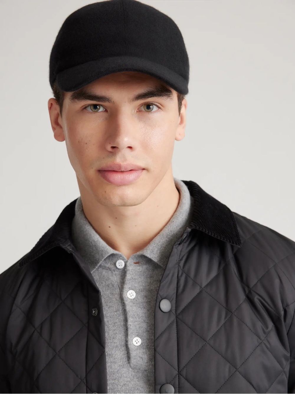 QUINCE Cashmere Baseball Cap Unisex XS/S  Black 8502